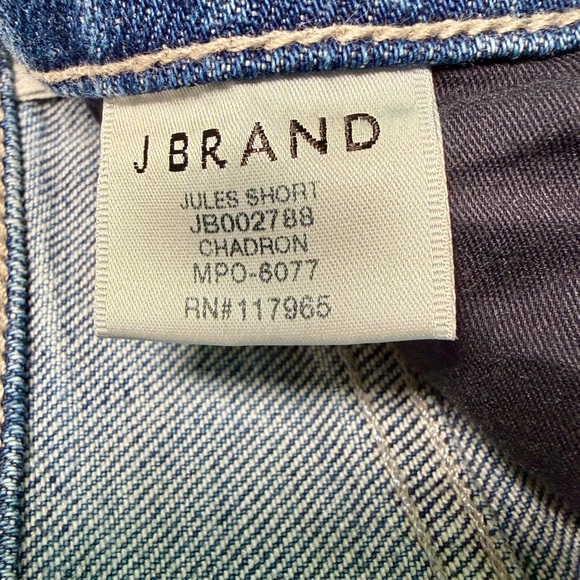 J Brand Jules Short Size 25 Light Wash Raw Hem High Rise Denim Shorts - Picture 9 of 9